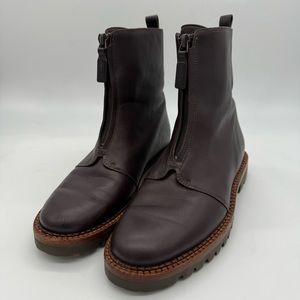 Vince Dark Brown Ankle Boots